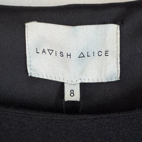 Lavish Alice Black Cape Dress – Size 8 - Picture 3 of 5